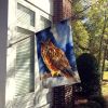 Eurasian Eagle Owl House Flag Large Porch Sleeve Pole Decorative Outside Yard Banner Artwork Wall Hanging, Polyester, House Size, Multicolor