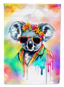 Hippie Animal Koala House Flag Large Porch Sleeve Pole Decorative Outside Yard Banner Artwork Wall Hanging, Polyester, House Size, Multicolor (Default: Default)