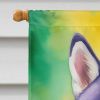 Siberian Husky King of Mardi Gras House Flag Large Porch Sleeve Pole Decorative Outside Yard Banner Artwork Wall Hanging, Polyester, House Size