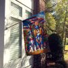 All American Cavalier Spaniel House Flag Large Porch Sleeve Pole Decorative Outside Yard Banner Artwork Wall Hanging, Polyester, House Size