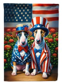 All American English Bull Terrier House Flag Large Porch Sleeve Pole Decorative Outside Yard Banner Artwork Wall Hanging, Polyester, House Size (Default: Default)