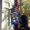 All American Schnauzer House Flag Large Porch Sleeve Pole Decorative Outside Yard Banner Artwork Wall Hanging, Polyester, House Size, Multicolor