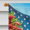 All American Dalmatian House Flag Large Porch Sleeve Pole Decorative Outside Yard Banner Artwork Wall Hanging, Polyester, House Size, Multicolor