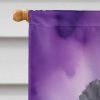 Black Poodle King of Mardi Gras House Flag Large Porch Sleeve Pole Decorative Outside Yard Banner Artwork Wall Hanging, Polyester, House Size