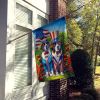 All American Saint Bernard House Flag Large Porch Sleeve Pole Decorative Outside Yard Banner Artwork Wall Hanging, Polyester, House Size, Multicolor