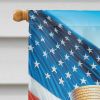 All American Silky Terrier House Flag Large Porch Sleeve Pole Decorative Outside Yard Banner Artwork Wall Hanging, Polyester, House Size, Multicolor