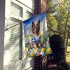 Belgian Tervuren Easter Egg Hunt House Flag Large Porch Sleeve Pole Decorative Outside Yard Banner Artwork Wall Hanging, Polyester, House Size