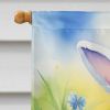 Golden Retriever Easter Egg Hunt House Flag Large Porch Sleeve Pole Decorative Outside Yard Banner Artwork Wall Hanging, Polyester, House Size