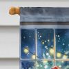 Boxer and Santa Claus House Flag Large Porch Sleeve Pole Decorative Outside Yard Banner Artwork Wall Hanging, Polyester, House Size, Multicolor