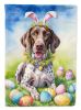 German Shorthaired Pointer Easter Egg Hunt House Flag Large Porch Sleeve Pole Decorative Outside Yard Banner Artwork Wall Hanging, Polyester