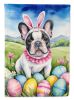 French Bulldog Easter Egg Hunt House Flag Large Porch Sleeve Pole Decorative Outside Yard Banner Artwork Wall Hanging, Polyester, House Size