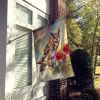 Long-Eared Owl House Flag Large Porch Sleeve Pole Decorative Outside Yard Banner Artwork Wall Hanging, Polyester, House Size, Multicolor