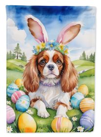 Cavalier Spaniel Easter Egg Hunt House Flag Large Porch Sleeve Pole Decorative Outside Yard Banner Artwork Wall Hanging, Polyester, House Size (Default: Default)