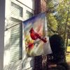 Cardinal House Flag Large Porch Sleeve Pole Decorative Outside Yard Banner Artwork Wall Hanging, Polyester, House Size, Multicolor