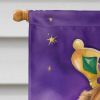 Saint Bernard King of Mardi Gras House Flag Large Porch Sleeve Pole Decorative Outside Yard Banner Artwork Wall Hanging, Polyester, House Size