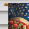 All American Boxer House Flag Large Porch Sleeve Pole Decorative Outside Yard Banner Artwork Wall Hanging, Polyester, House Size, Multicolor