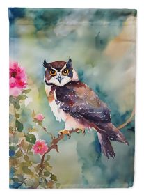 Spectacled Owl House Flag Large Porch Sleeve Pole Decorative Outside Yard Banner Artwork Wall Hanging, Polyester, House Size, Multicolor (Default: Default)