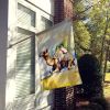 Camel House Flag Large Porch Sleeve Pole Decorative Outside Yard Banner Artwork Wall Hanging, Polyester, House Size, Multicolor