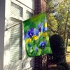 Illinois Violet in Watercolor House Flag Large Porch Sleeve Pole Decorative Outside Yard Banner Artwork Wall Hanging, Polyester, House Size