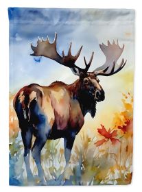 Moose House Flag Large Porch Sleeve Pole Decorative Outside Yard Banner Artwork Wall Hanging, Polyester, House Size, Multicolor (Default: Default)