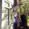 Llama House Flag Large Porch Sleeve Pole Decorative Outside Yard Banner Artwork Wall Hanging, Polyester, House Size, Multicolor
