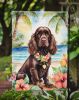 Cocker Spaniel Luau Garden Flag Mailbox Flag Decorative Yard Flag Banner Outside Patio Artwork Yard Flower Beds, Garden Size, Multicolor