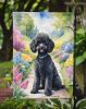 Black Poodle Spring Path Garden Flag Mailbox Flag Decorative Yard Flag Banner Outside Patio Artwork Yard Flower Beds, Garden Size, Multicolor