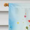 Gerbera Daisies in Watercolor House Flag Large Porch Sleeve Pole Decorative Outside Yard Banner Artwork Wall Hanging, Polyester, House Size