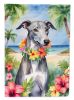 Greyhound Luau Garden Flag Mailbox Flag Decorative Yard Flag Banner Outside Patio Artwork Yard Flower Beds, Garden Size, Multicolor