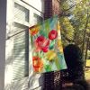 Ranunculus in Watercolor House Flag Large Porch Sleeve Pole Decorative Outside Yard Banner Artwork Wall Hanging, Polyester, House Size, Multicolor
