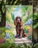 Cocker Spaniel Spring Path Garden Flag Mailbox Flag Decorative Yard Flag Banner Outside Patio Artwork Yard Flower Beds, Garden Size, Multicolor