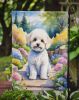 Maltipoo Spring Path Garden Flag Mailbox Flag Decorative Yard Flag Banner Outside Patio Artwork Yard Flower Beds, Garden Size, Multicolor