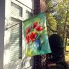 Ohio Scarlet Carnations in Watercolor House Flag Large Porch Sleeve Pole Decorative Outside Yard Banner Artwork Wall Hanging, Polyester, House Size