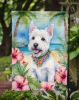 Westie Luau Garden Flag Mailbox Flag Decorative Yard Flag Banner Outside Patio Artwork Yard Flower Beds, Garden Size, Multicolor