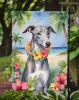 Greyhound Luau Garden Flag Mailbox Flag Decorative Yard Flag Banner Outside Patio Artwork Yard Flower Beds, Garden Size, Multicolor
