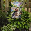 Yorkshire Terrier Spring Path Garden Flag Mailbox Flag Decorative Yard Flag Banner Outside Patio Artwork Yard Flower Beds, Garden Size, Multicolor