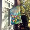 Anemones in Watercolor House Flag Large Porch Sleeve Pole Decorative Outside Yard Banner Artwork Wall Hanging, Polyester, House Size, Multicolor
