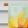 Maryland Black-Eyed Susans in Watercolor House Flag Large Porch Sleeve Pole Decorative Outside Yard Banner Artwork Wall Hanging, Polyester, House Size