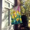 Daffodils in Watercolor House Flag Large Porch Sleeve Pole Decorative Outside Yard Banner Artwork Wall Hanging, Polyester, House Size, Multicolor