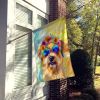 Cairn Terrier Hippie Dawg House Flag Large Porch Sleeve Pole Decorative Outside Yard Banner Artwork Wall Hanging, Polyester, House Size, Multicolor