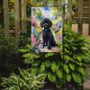 Black Poodle Spring Path Garden Flag Mailbox Flag Decorative Yard Flag Banner Outside Patio Artwork Yard Flower Beds, Garden Size, Multicolor