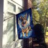 German Shepherd My Angel House Flag Large Porch Sleeve Pole Decorative Outside Yard Banner Artwork Wall Hanging, Polyester, House Size, Multicolor