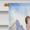 French Bulldog Cowboy Welcome House Flag Large Porch Sleeve Pole Decorative Outside Yard Banner Artwork Wall Hanging, Polyester, House Size