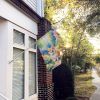 Corgi Spring Path House Flag Large Porch Sleeve Pole Decorative Outside Yard Banner Artwork Wall Hanging, Polyester, House Size, Multicolor
