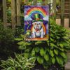 English Bulldog St Patrick's Day Garden Flag Mailbox Flag Decorative Yard Flag Banner Outside Patio Artwork Yard Flower Beds, Garden Size, Multicolor