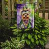 Yorkshire Terrier King of Mardi Gras Garden Flag Mailbox Flag Decorative Yard Flag Banner Outside Patio Artwork Yard Flower Beds, Garden Size
