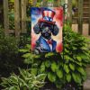 Black Poodle Patriotic American Garden Flag Mailbox Flag Decorative Yard Flag Banner Outside Patio Artwork Yard Flower Beds, Garden Size, Multicolor
