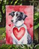Borzoi My Valentine Garden Flag Mailbox Flag Decorative Yard Flag Banner Outside Patio Artwork Yard Flower Beds, Garden Size, Multicolor