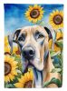 Great Dane in Sunflowers Garden Flag Mailbox Flag Decorative Yard Flag Banner Outside Patio Artwork Yard Flower Beds, Garden Size, Multicolor