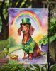 Dachshund St Patrick's Day Garden Flag Mailbox Flag Decorative Yard Flag Banner Outside Patio Artwork Yard Flower Beds, Garden Size, Multicolor